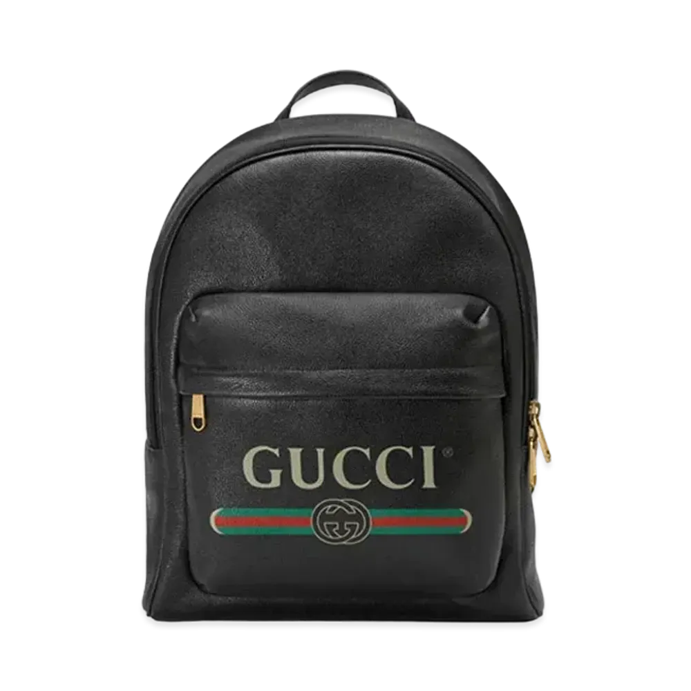 GUCCI Vintage Logo Print Backpack "Black"