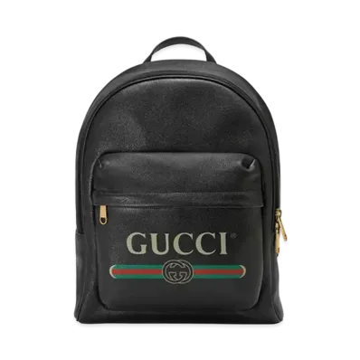 GUCCI Vintage Logo Print Backpack "Black"