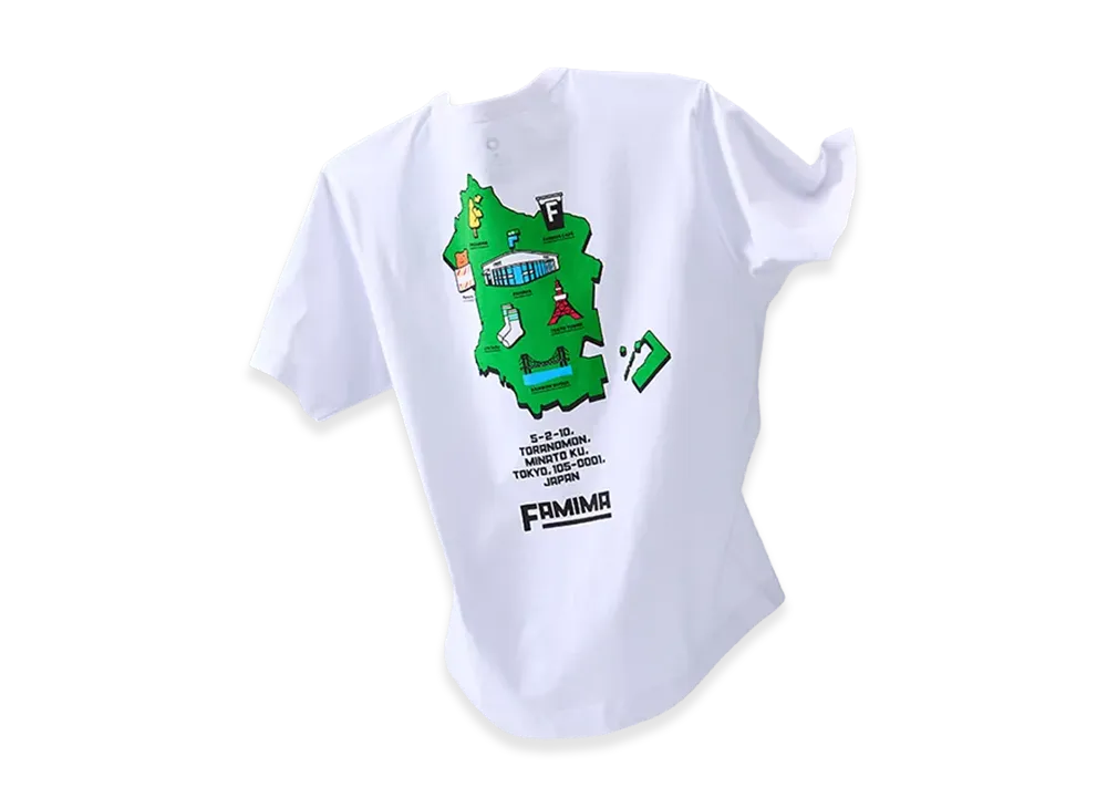 FamilyMart Convenience Wear x NIGO Outer T-Shirt Azabudai Map "White"
