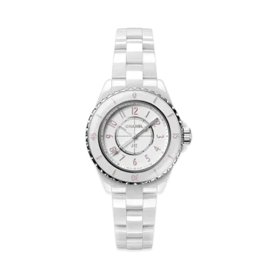 CHANEL J12 Ceramic 33mm Pink Blush Limited Edition of 1200 pieces "White"