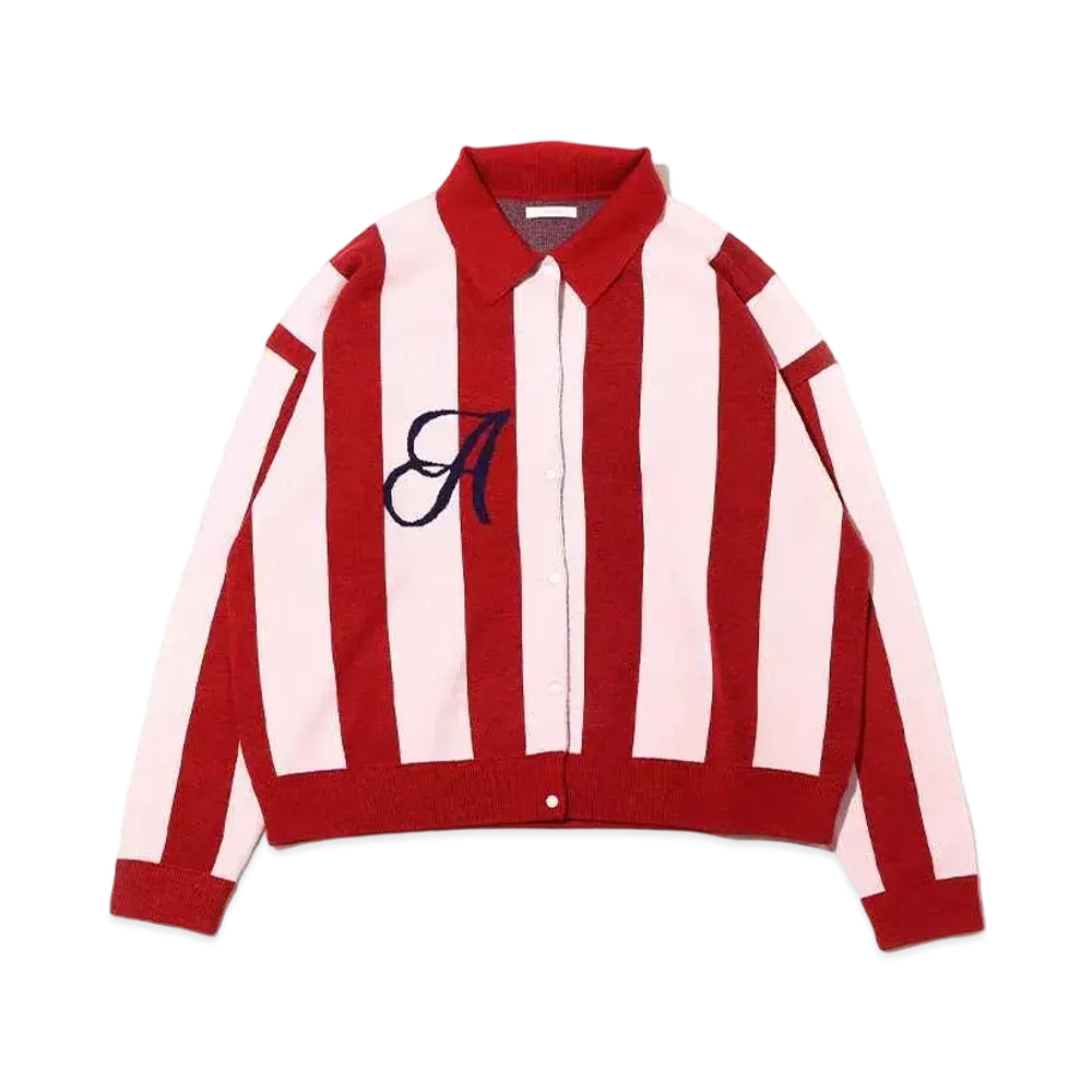 atmos pink Striped Elitski Cardigan "Red"