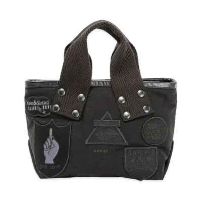 sacai x Gonz Multi Patch Tote Small "Black"