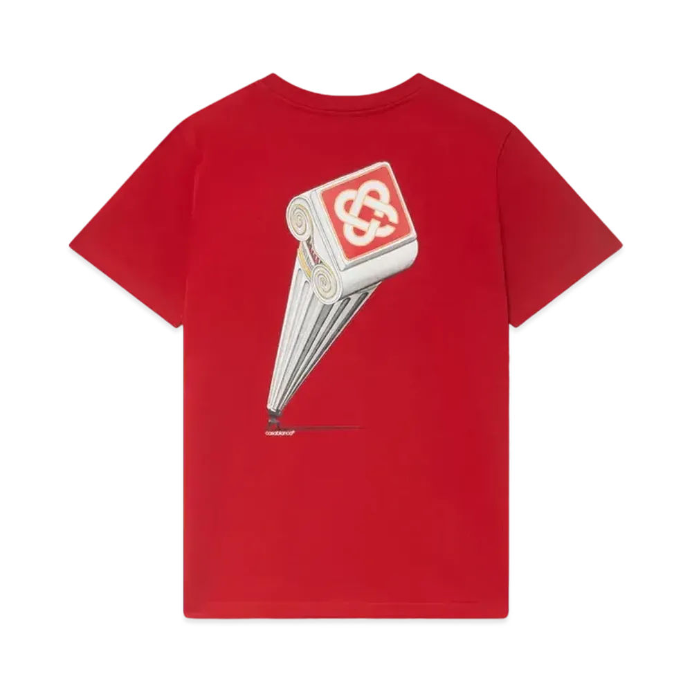 Casablanca Leaning Column T-Shirt "Red"
