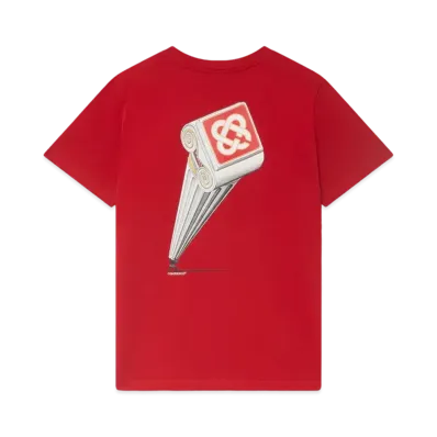 Casablanca Leaning Column T-Shirt "Red"