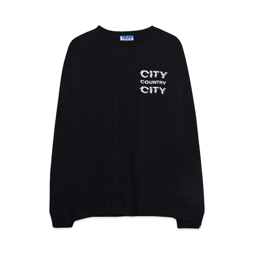 CITY COUNTRY CITY Cotton L/s T-shirt_City Country City "BLACK"