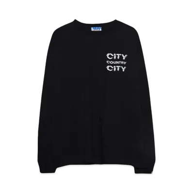 CITY COUNTRY CITY Cotton L/s T-shirt_City Country City "BLACK"