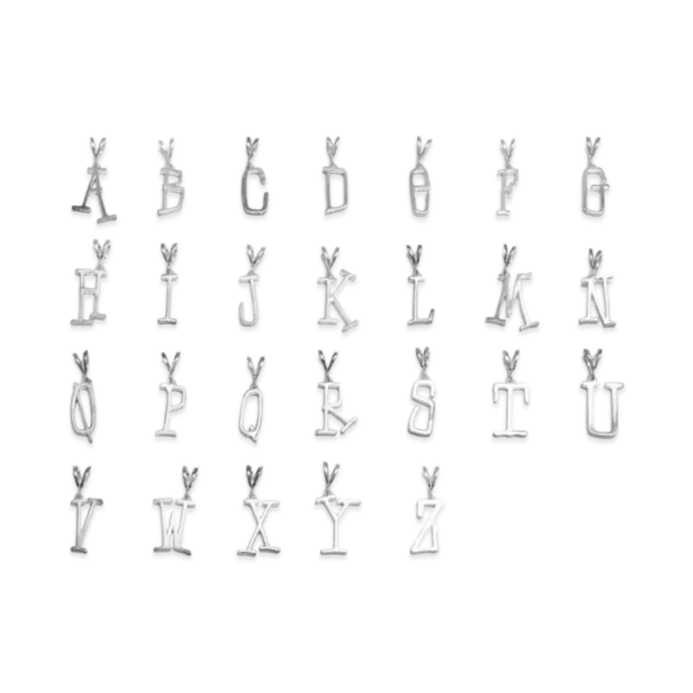 Stussy Silver Alphabet Pendant 