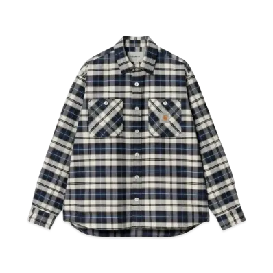 Carhartt WIP L/S Tarbell Shirt "Tarbell Check Dark Navy/White"