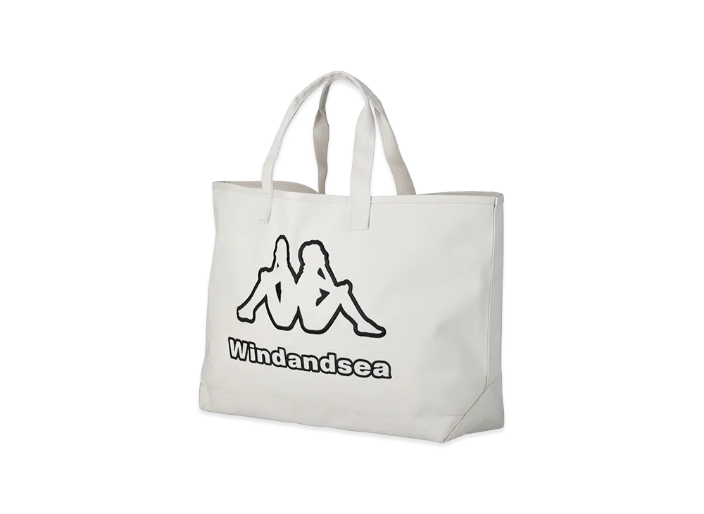 WIND AND SEA x KAPPA Tote Bag "Gray White"