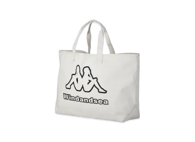 WIND AND SEA x KAPPA Tote Bag "Gray White"