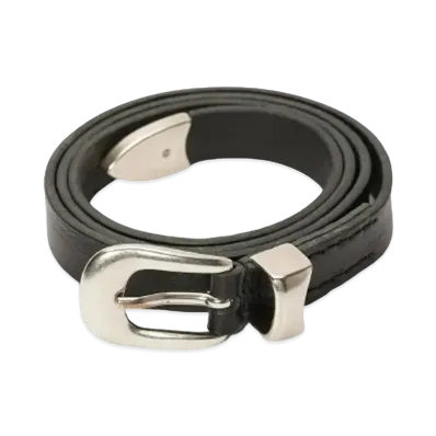 OUR LEGACY Leather Belt 2 Cm "Black"