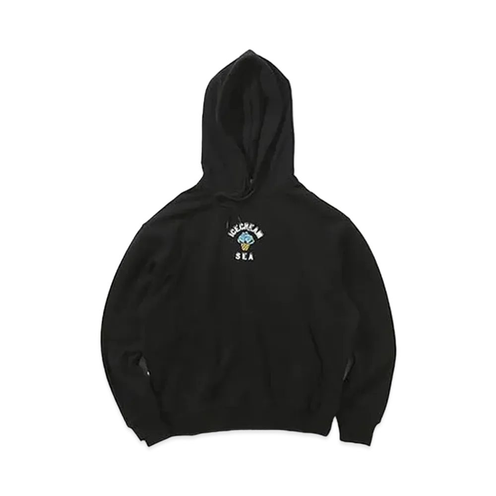 WIND AND SEA x ICECREAM COTTON HOODIE (CREAM) "Black"