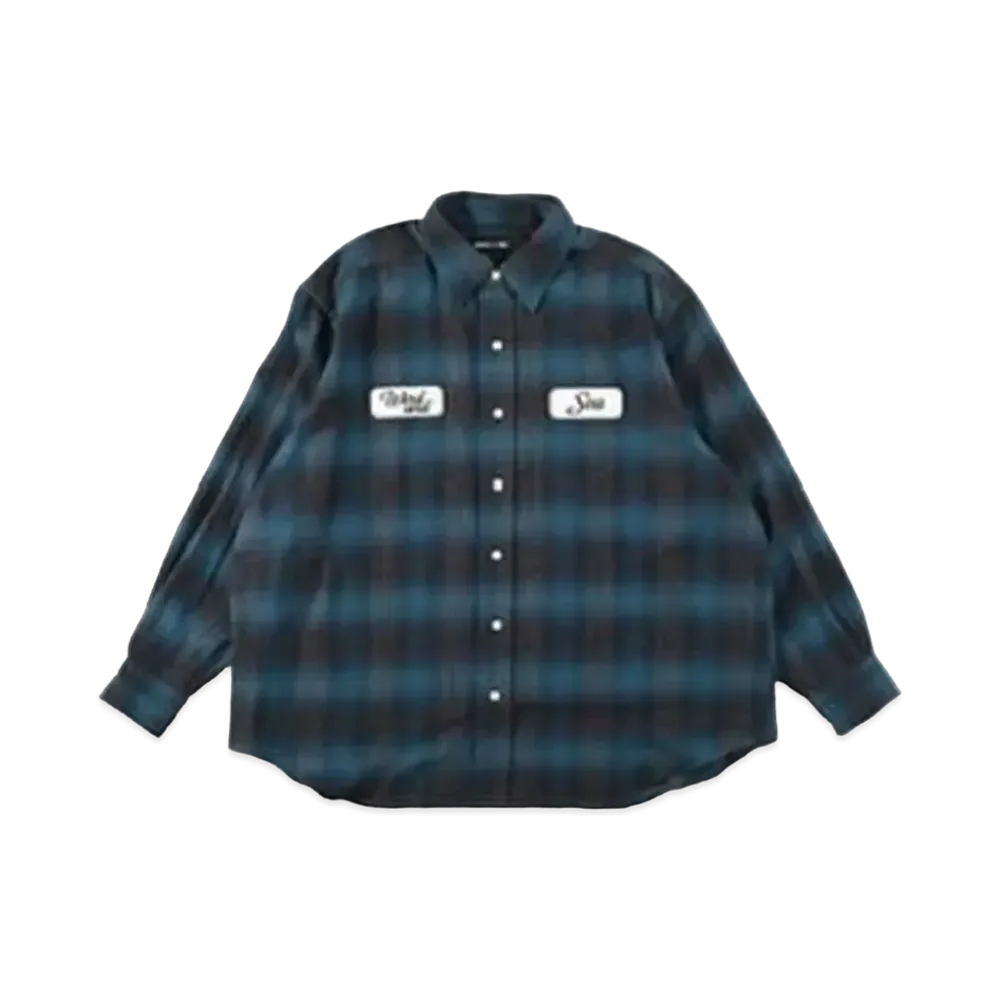 WIND AND SEA WDS Check Shirt "Blue"
