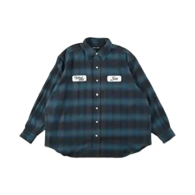 WIND AND SEA WDS Check Shirt "Blue"