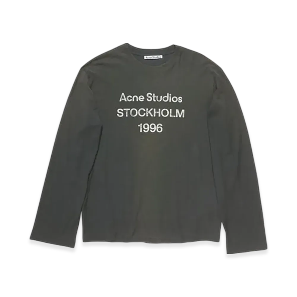 Acne Studios Logo T-Shirt - Relaxed Fit "Faded Black"