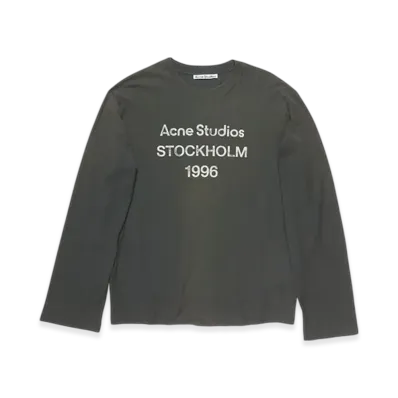 Acne Studios Logo T-Shirt - Relaxed Fit "Faded Black"