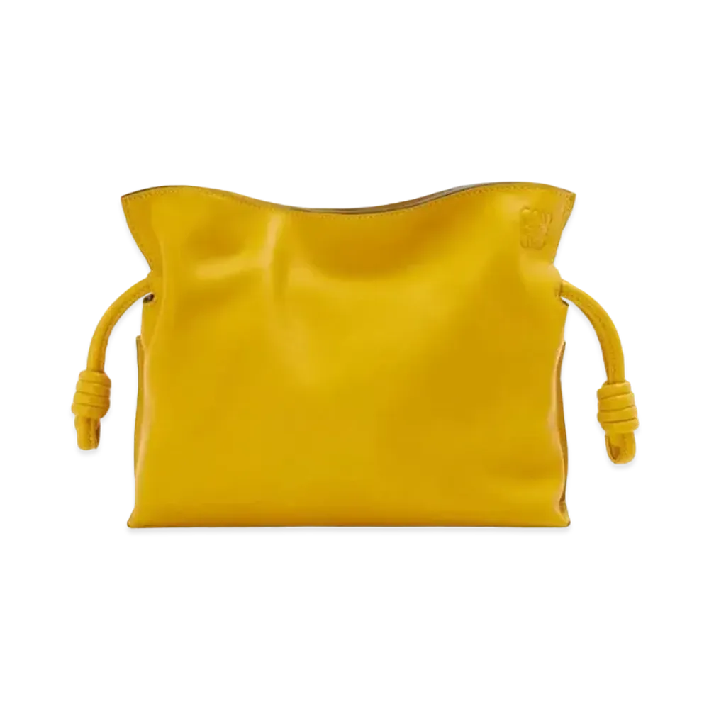 LOEWE Mini Flamenco Clutch In Nappa Calfskin "Mustard"