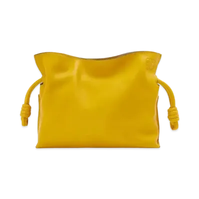 LOEWE Mini Flamenco Clutch In Nappa Calfskin "Mustard"
