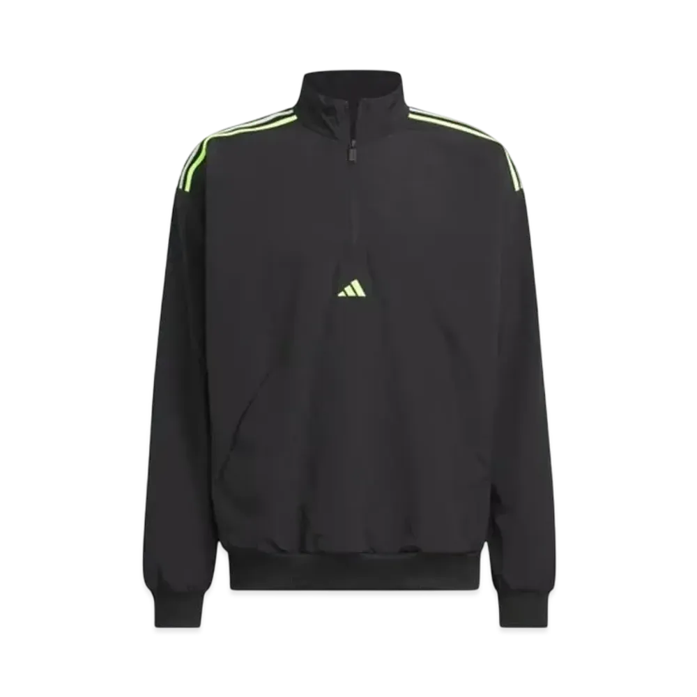 adidas Basketball Select 1/4 Zip Jacket "Black/Lucid Lemon"