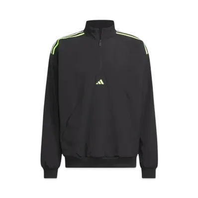 adidas Basketball Select 1/4 Zip Jacket "Black/Lucid Lemon"