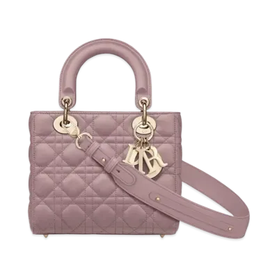 Dior Small Lady Bag My ABCDior Cannage Lambskin "Antique Pink"