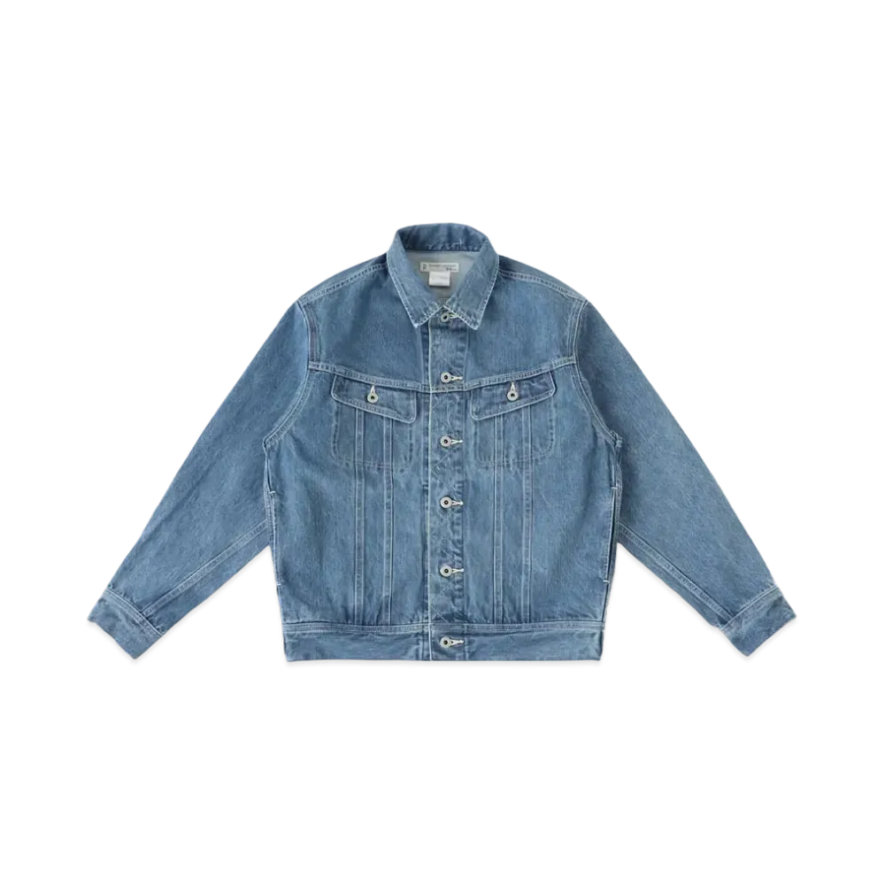 Ron Herman x UNION LAUNCH Riders Washed Organic Cotton Deinim Jacket "Fade Blue"