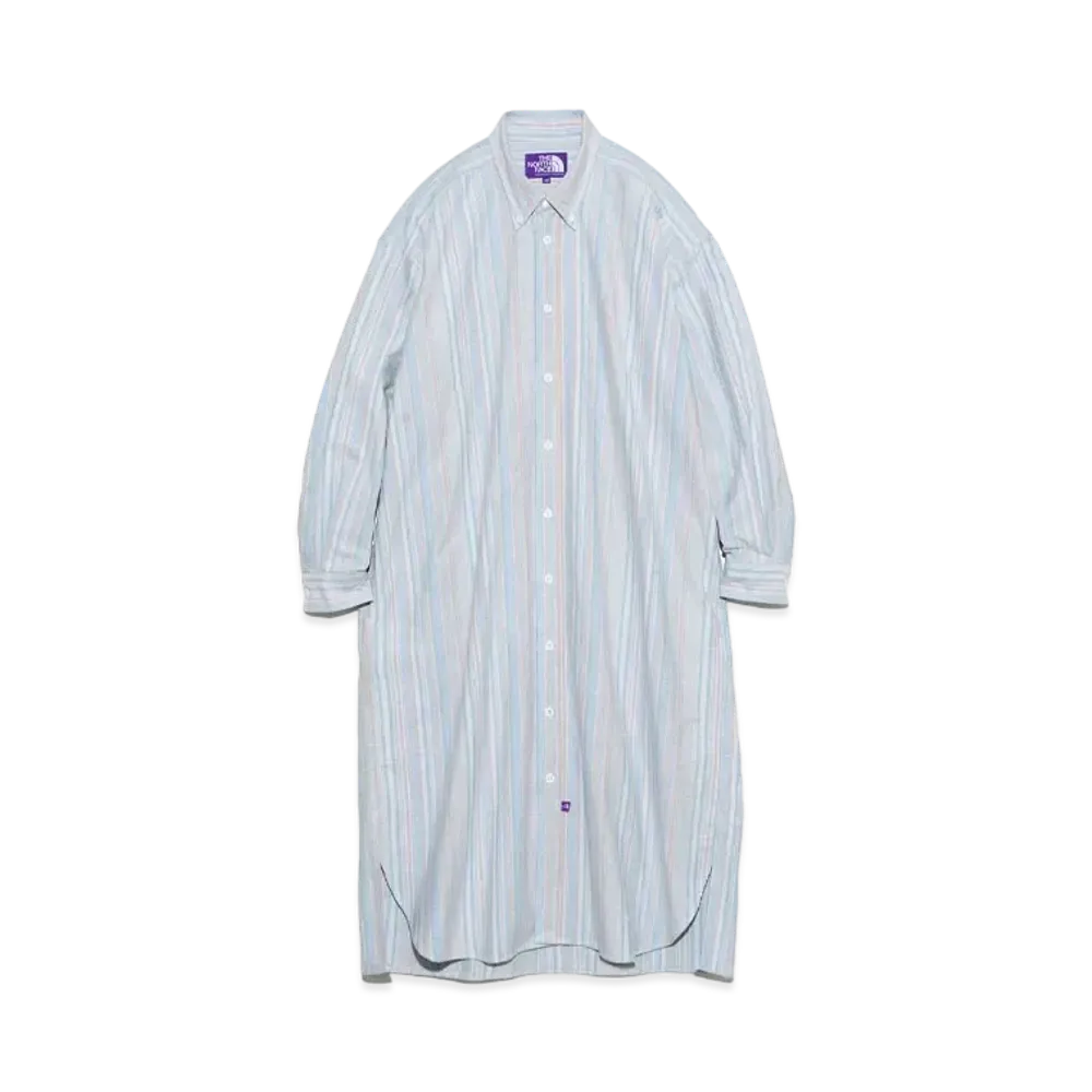 The North Face PURPLE LABEL Button Down NP Striped Field Shirt Dress "Blue"