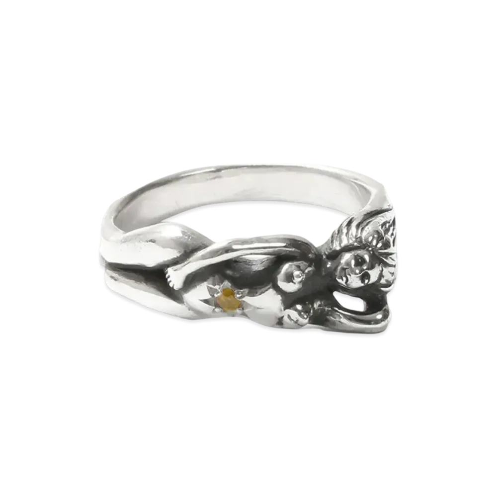 WACKO MARIA Nude Ring "Yellow Sapphire"