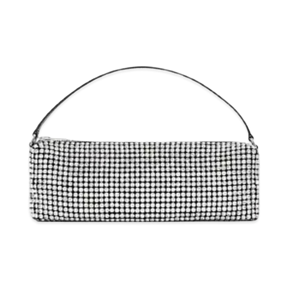 Alexander Wang Heiress Crystal Mesh Flex Bag "White"