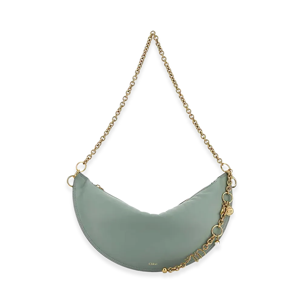 Chloe Women's Sea Nappa Leather Icons Shoulder Bag "Sage Green"