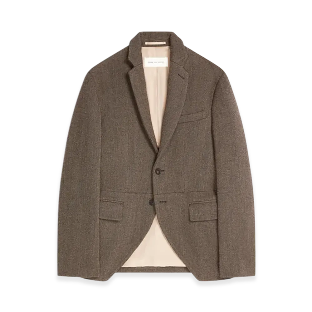 DRIES VAN NOTEN Cropped Suit Jacket "Brown"