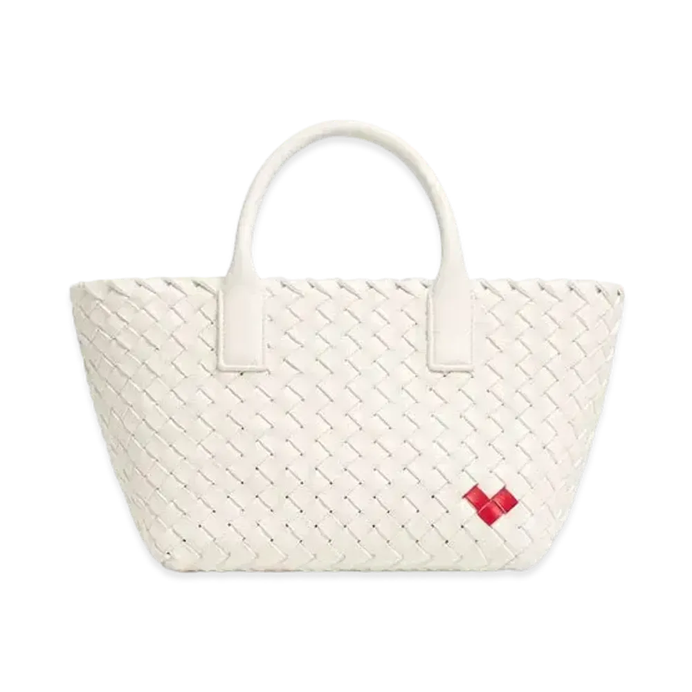 Bottega Veneta Mini Cabat "White/Vernis"