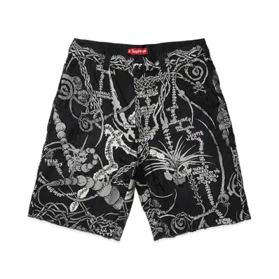 Supreme Wombat Embroidered Work Short "Black"