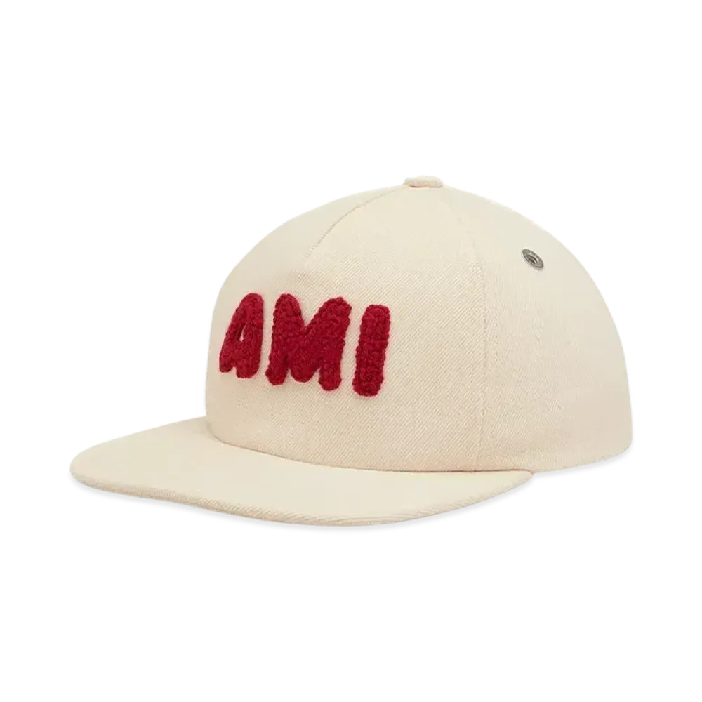 AMI PARIS Patch Tracker Cap "BlancCreme"