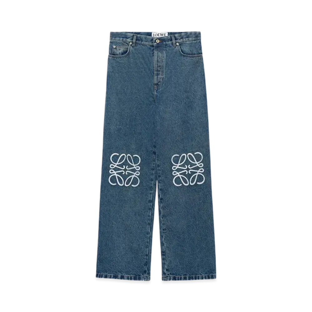 LOEWE Anagram baggy jeans "Mid Blue Denim"