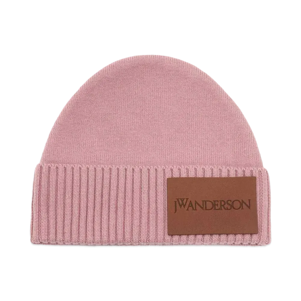 JW ANDERSON Logo Patch Beanie "Pink"