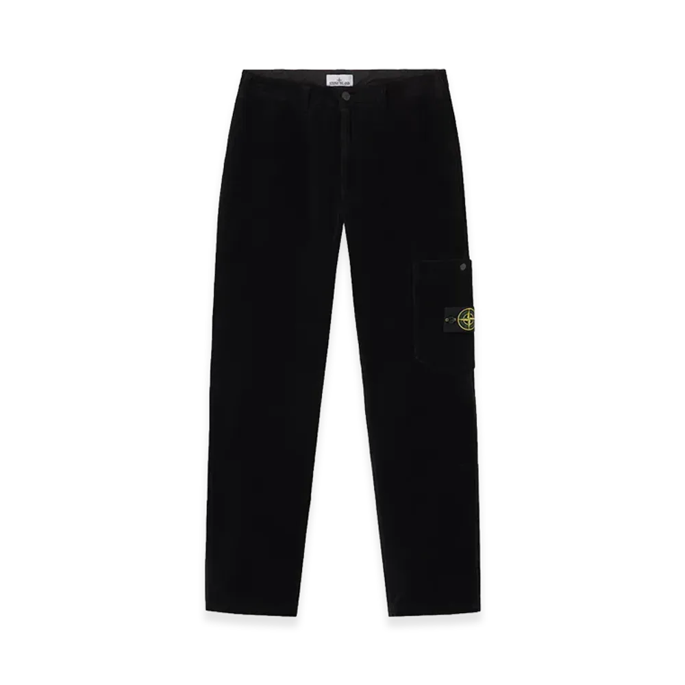 Stone Island 3100039 Organic Cotton Corduroy 800 Regular Fit Pants "Black"