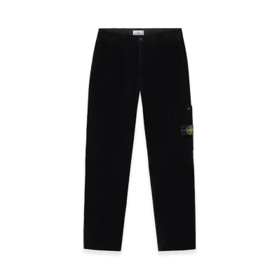 Stone Island 3100039 Organic Cotton Corduroy 800 Regular Fit Pants "Black"