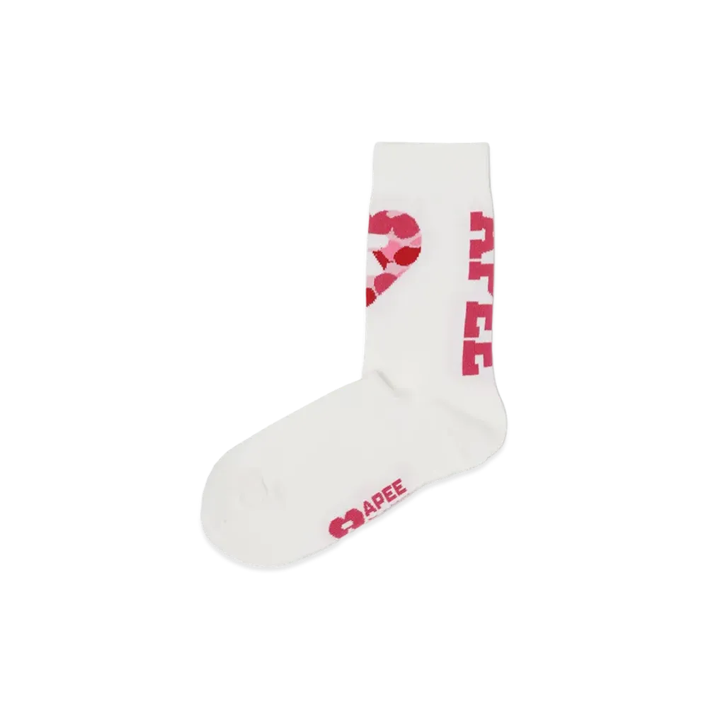 A BATHING APE Women's Intarsia Socks "White"