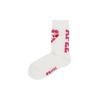 A BATHING APE Women's Intarsia Socks "White"