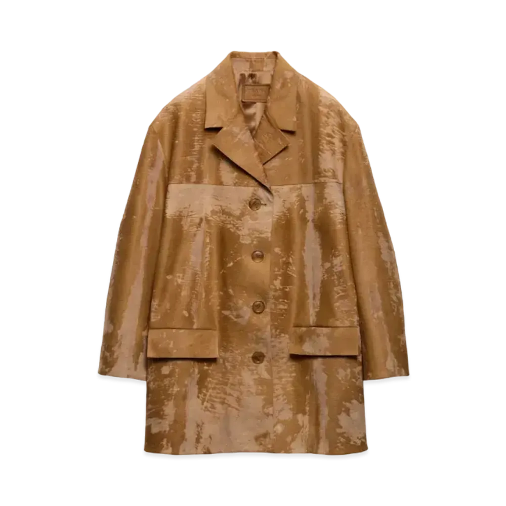PRADA Women's Leather Coat "Camel"