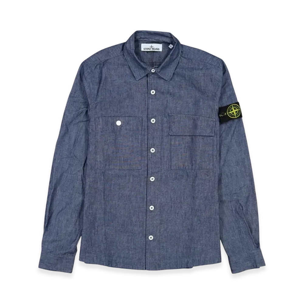 Stone Island 12207 Chambray Canvas Shirt - 21SS "Wash"