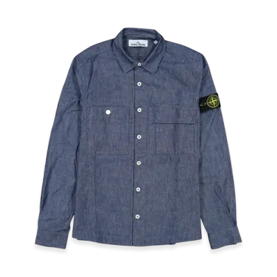 Stone Island 12207 Chambray Canvas Shirt - 21SS "Wash"