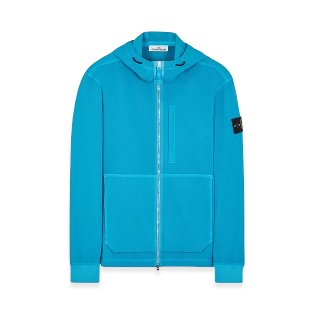 Stone Island 66853 Recycled Stretch Nylon Twill Hooded Blouson - 23FW "Turquoise"