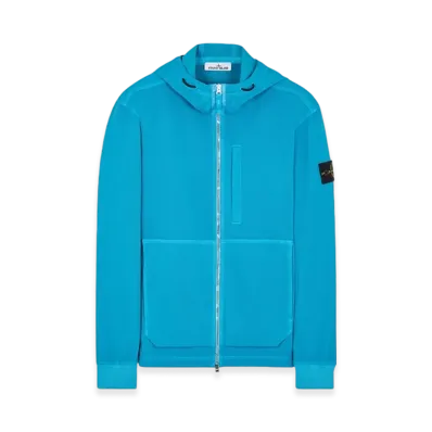Stone Island 66853 Recycled Stretch Nylon Twill Hooded Blouson - 23FW "Turquoise"