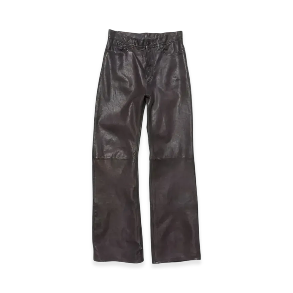 Acne Studios Leather trousers "Dark brown"