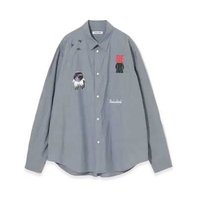 UNDERCOVER Cotton Typewriter Shirt "Light Blue Gray"