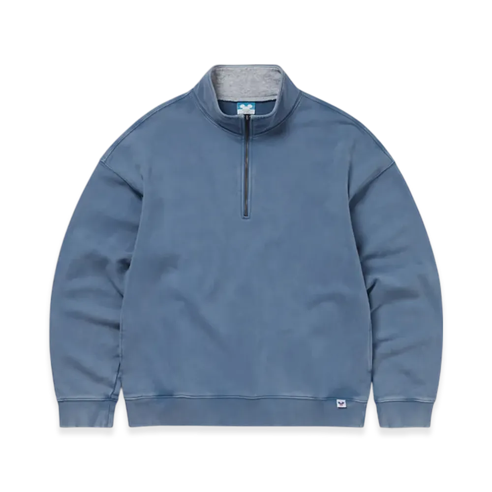 thisisneverthat x Disney Mickey Frame Half Zip Sweatshirt "Dusty Blue"