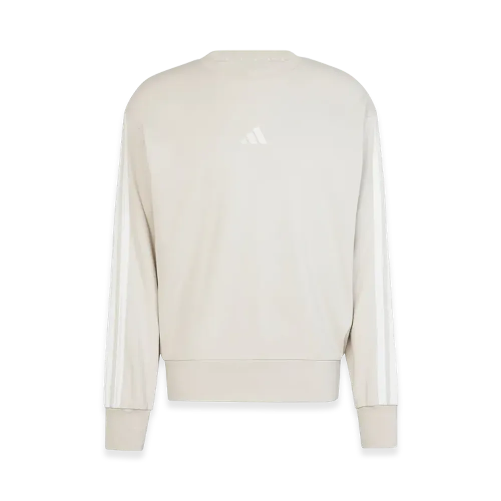 adidas Essentials Three Stripes French Terry Sweatshirt "Beige/White"