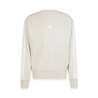 adidas Essentials Three Stripes French Terry Sweatshirt "Beige/White"